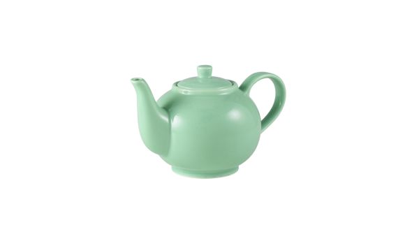 Genware Porcelain Green Teapot 45cl/ 15.75oz