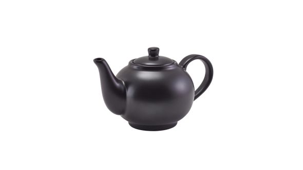 GenWare Porcelain Matt Black Teapot 45cl/ 15.75oz