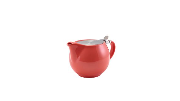 GenWare Porcelain Coral Teapot with St/ St Lid & Infuser 50cl/ 17.6oz