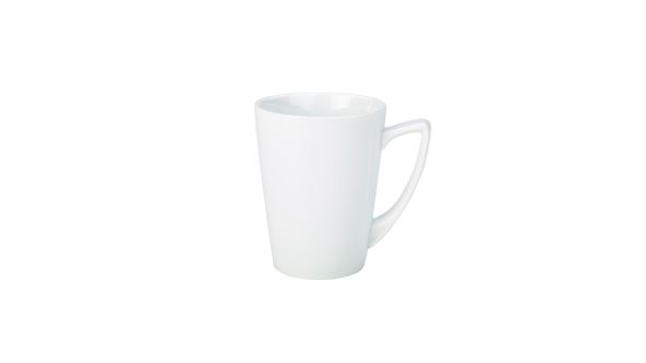 Genware Porcelain Angled Handled Mug 35cl/ 12.25oz
