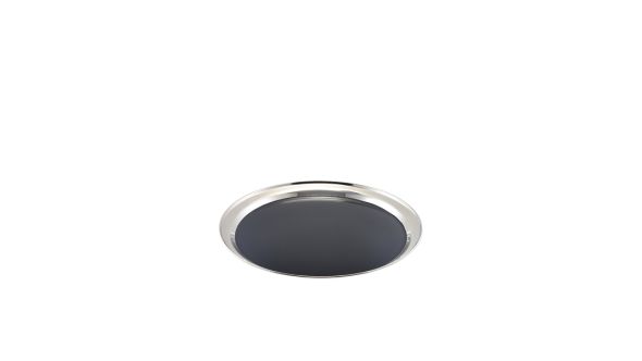 Non Slip Stainless Steel Round Tray 12"
