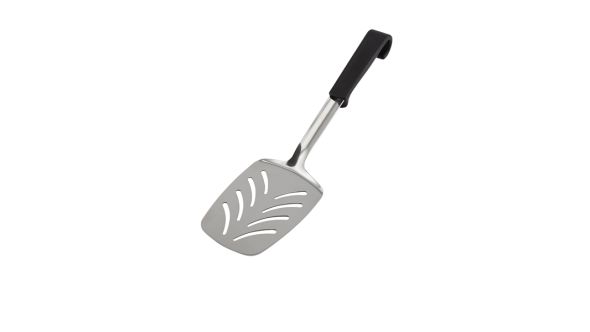 Genware Plastic Handle Slotted Turner Black