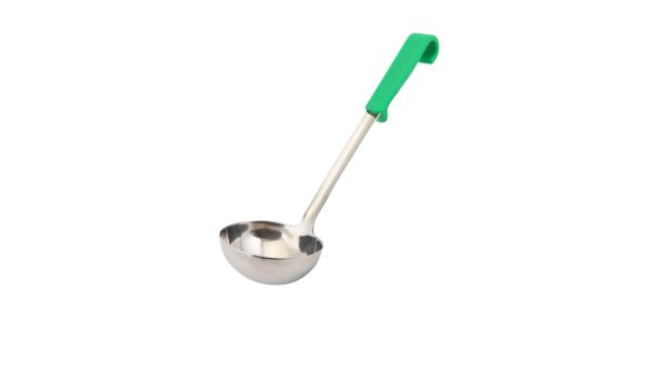 Genware Plastic Handle Soup Ladle Green