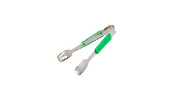 Genware Plastic Handle Buffet Tongs Green