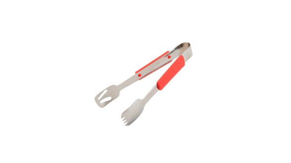 Genware Plastic Handle Buffet Tongs Red