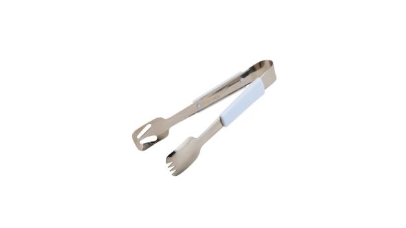 Genware Plastic Handle Buffet Tongs White