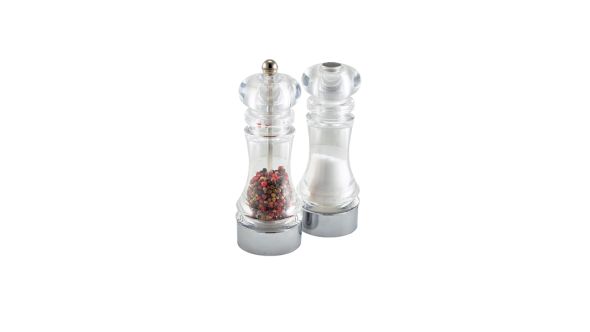 GenWare Clear Pepper Grinder & Salt Shaker Set