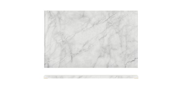 White Marble Agra Melamine GN 1/1 Slab 53 x 32.5cm