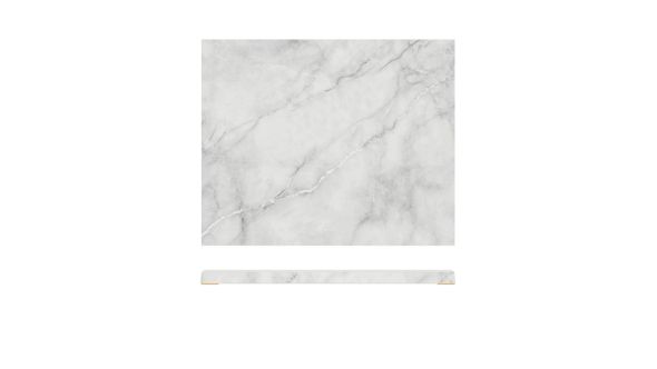 White Marble Agra Melamine GN 1/2 Slab 32.5 x 26.5cm