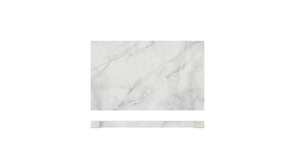 White Marble Agra Melamine GN 1/3 Slab 32.5 x 17.6cm