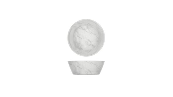 White Marble Agra Melamine Bowl 20.5 x 7.5cm