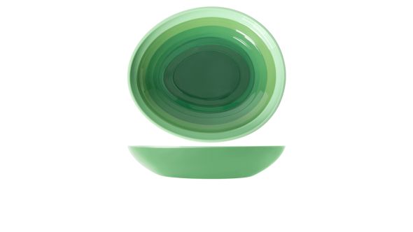 Shoots Green Atlantis Melamine Oval Bowl 38 x 32.5 x 7cm