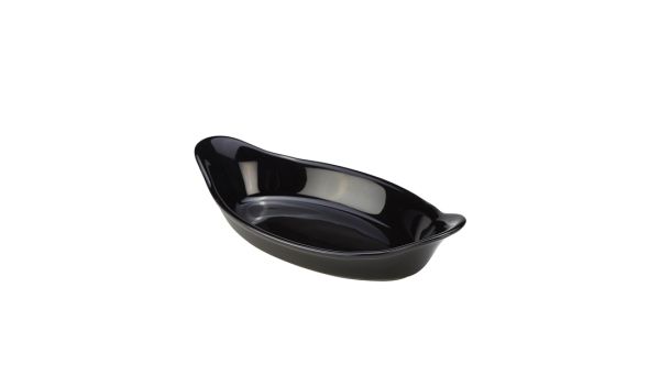 GenWare Stoneware Black Oval Eared Dish 22cm/ 8.5"