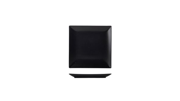 Luna Stoneware Black Square Plate 18cm/ 7"