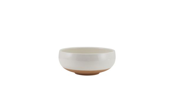 GenWare Kava White Stoneware Belly Bowl 14.5cm