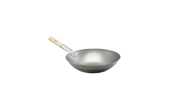 Black Iron Wok Flat Base 14"/ 35.6cm