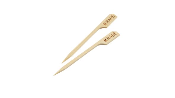 Bamboo Steak Markers 9cm/ 3.5" Medium Rare (100pcs)