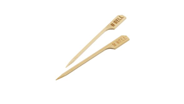 Bamboo Steak Markers 9cm/ 3.5" Medium Well (100pcs)
