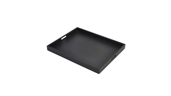 Solid Black Butlers Tray 53.5 x 42.5 x 4.5cm