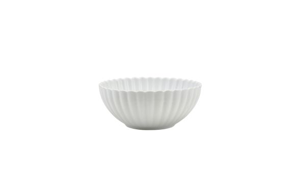Incise Porcelain Scalloped Side Bowl 13cm