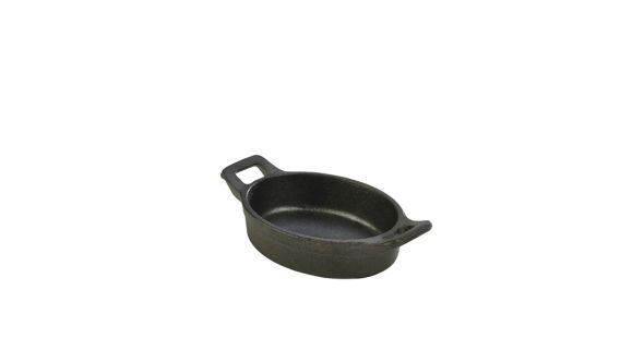 Mini Cast Iron Oval Eared Dish 12 x 9 x 3cm