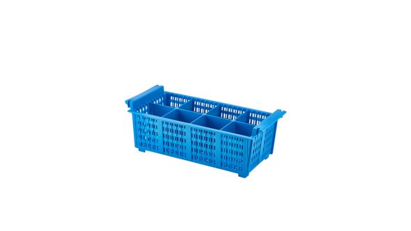 8 Compart Cutlery Basket (Blue) 430 X 210 X 155mm