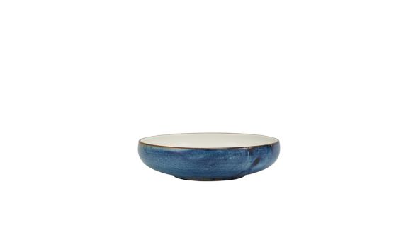 Terra Porcelain Aqua Blue Two Tone Coupe Bowl 22cm