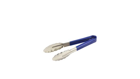 Genware Colour Coded S/St. Tong 23cm Blue