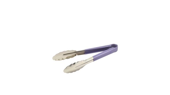 Genware Colour Coded St/St. Tong 23cm Purple
