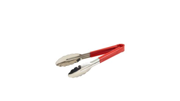Genware Colour Coded S/St. Tong 23cm Red