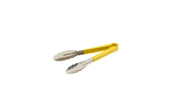 Genware Colour Coded S/St. Tong 23cm Yellow