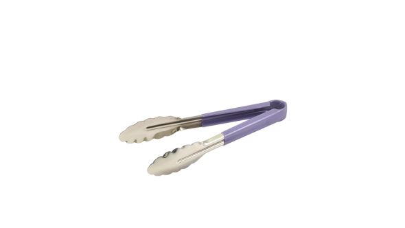 Genware Colour Coded St/St. Tong 31cm Purple