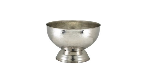 Hammered Stainless Steel Champagne Bowl 36cm