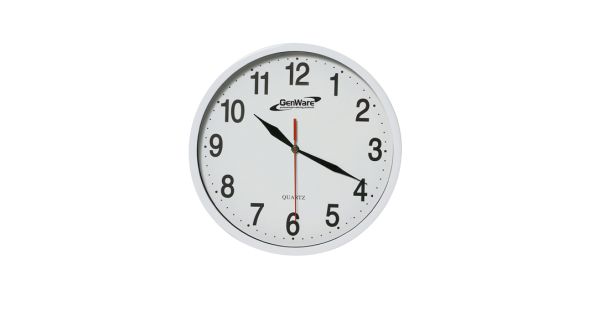 Wall Clock White 24cm Dia