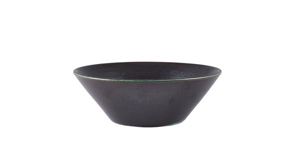 Terra Porcelain Black Conical Bowl 19.5cm