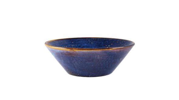 Terra Porcelain Aqua Blue Conical Bowl 19.5cm