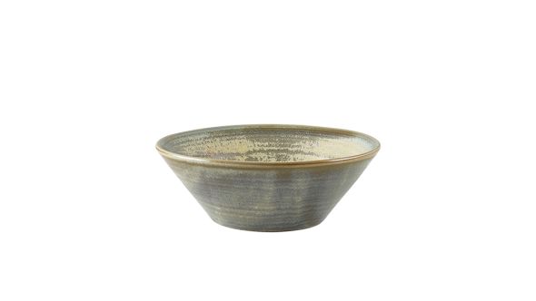 Terra Porcelain Matt Grey Conical Bowl 14cm
