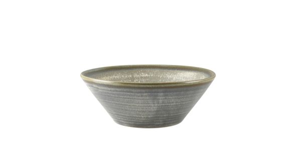 Terra Porcelain Matt Grey Conical Bowl 16cm