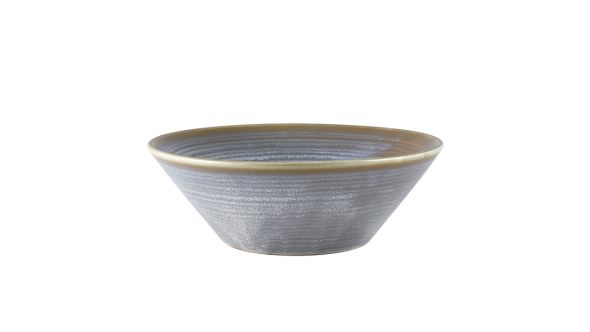 Terra Porcelain Matt Grey Conical Bowl 19.5cm