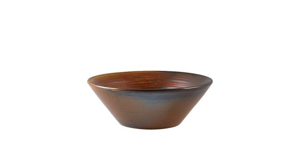 Terra Porcelain Rustic Copper Conical Bowl 14cm