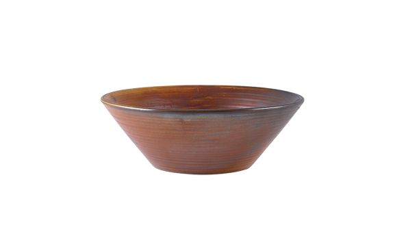 Terra Porcelain Rustic Copper Conical Bowl 19.5cm