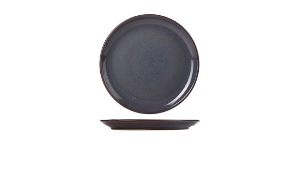 Rustic Stoneware Blue Coupe Plate 24cm