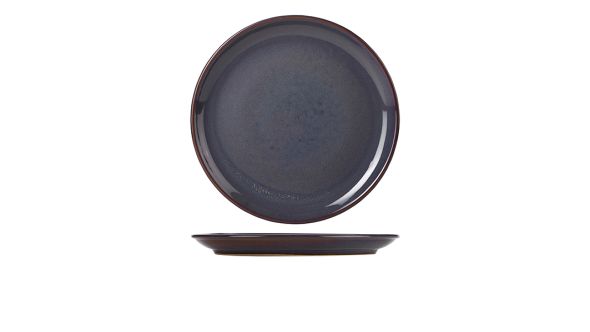 Rustic Stoneware Blue Coupe Plate 27.5cm