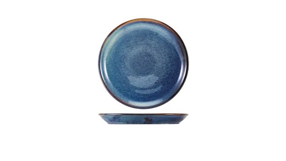 Terra Porcelain Aqua Blue Coupe Plate 19cm
