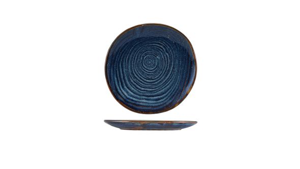 Terra Porcelain Aqua Blue Organic Plate 21cm