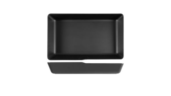 Black Copenhagen Melamine GN 1/1 Deep Dish 53 x 32.5 x 8cm