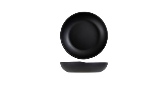 Black Copenhagen Melamine Coupe Bowl 24.5 x 5.3cm