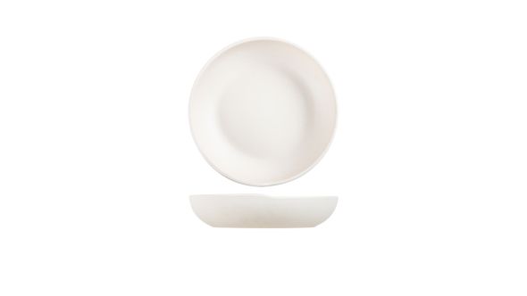 White Copenhagen Melamine Coupe Bowl 24.5 x 5.3cm