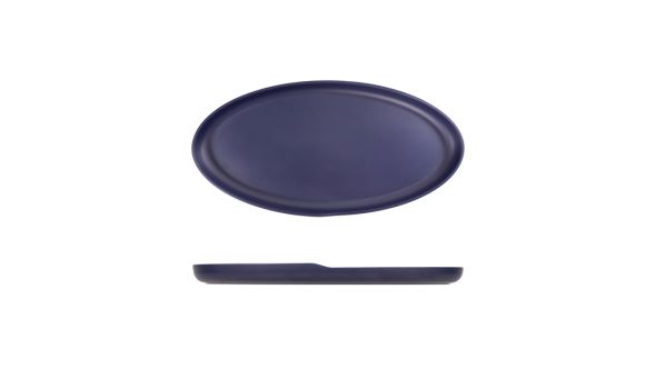 Denim Blue Copenhagen Oval Melamine Dish 47.5 x 24cm