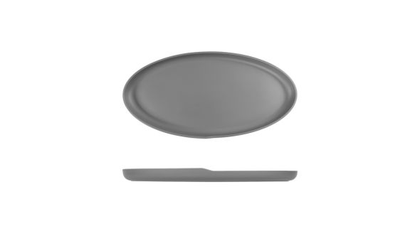 Grey Copenhagen Oval Melamine Dish 47.5 x 24cm